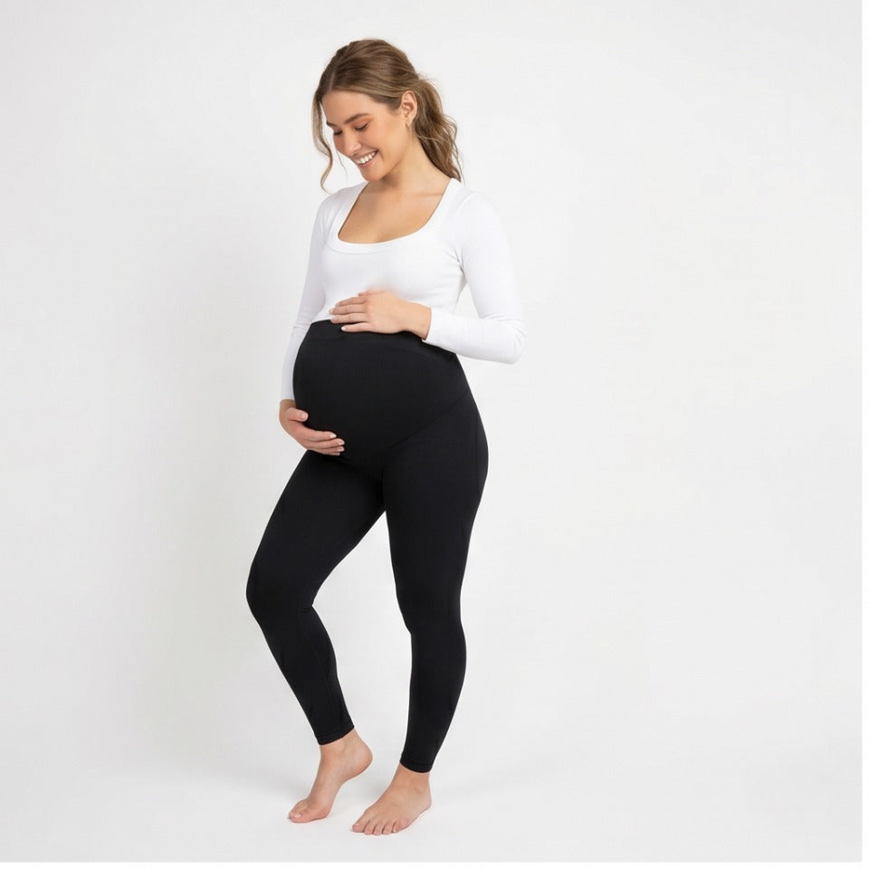 The Mama Legging in Midnight Black